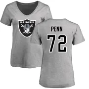 Donald Penn Women's Oakland Raiders Name & Number Logo Slim Fit T-Shirt - Ash