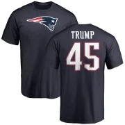 Donald Trump New England Patriots Name & Number Logo T-Shirt - Navy