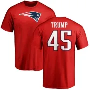 Donald Trump New England Patriots Name & Number Logo T-Shirt - Red