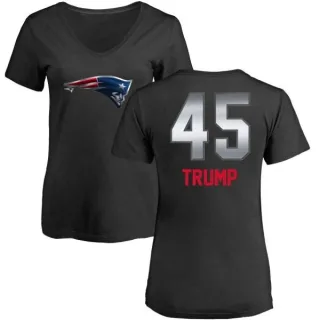 Donald Trump Women's New England Patriots Midnight Mascot T-Shirt - Black