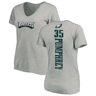 Donnel Pumphrey Women's Philadelphia Eagles Backer V-Neck T-Shirt - Ash