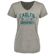 Donnel Pumphrey Women's Philadelphia Eagles Flanker Tri-Blend T-Shirt - Heathered Gray