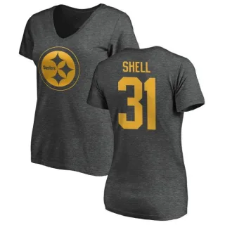 Donnie Shell Women's Pittsburgh Steelers One Color T-Shirt - Ash