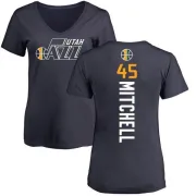 Donovan Mitchell Women's Utah Jazz Navy Backer T-Shirt