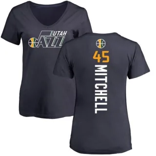 Donovan Mitchell Women's Utah Jazz Navy Backer T-Shirt
