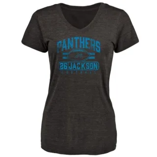 Donte Jackson Women's Carolina Panthers Flanker Tri-Blend T-Shirt - Black