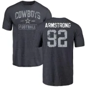 Dorance Armstrong Dallas Cowboys Distressed Name & Number Tri-Blend T-Shirt - Navy