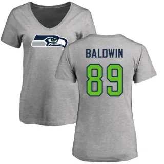 Doug Baldwin Women's Seattle Seahawks Name & Number Logo Slim Fit T-Shirt - Ash