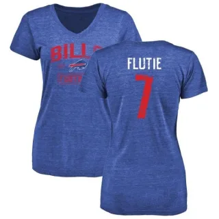 Doug Flutie Women's Buffalo Bills Distressed Name & Number Tri-Blend T-Shirt - Royal