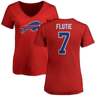 Doug Flutie Women's Buffalo Bills Name & Number Logo Slim Fit T-Shirt - Red