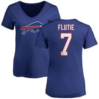 Doug Flutie Women's Buffalo Bills Name & Number Logo Slim Fit T-Shirt - Royal