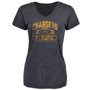 Doug Flutie Women's Los Angeles Chargers Flanker Tri-Blend T-Shirt - Navy