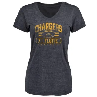 Doug Flutie Women's Los Angeles Chargers Flanker Tri-Blend T-Shirt - Navy