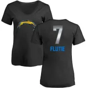 Doug Flutie Women's Los Angeles Chargers Midnight Mascot T-Shirt - Black