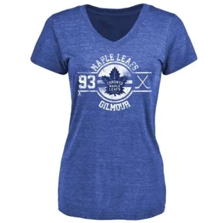 Doug Gilmour Women's Toronto Maple Leafs Insignia Tri-Blend T-Shirt - Royal