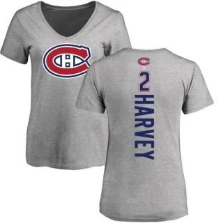 Doug Harvey Women's Montreal Canadiens Backer T-Shirt - Ash