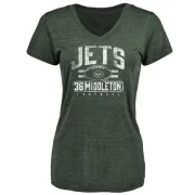 Doug Middleton Women's New York Jets Flanker Tri-Blend T-Shirt - Green