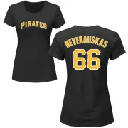 Dovydas Neverauskas Women's Pittsburgh Pirates Name & Number T-Shirt - Black