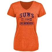 Dragan Bender Women's Phoenix Suns Orange Baseline Tri-Blend T-Shirt