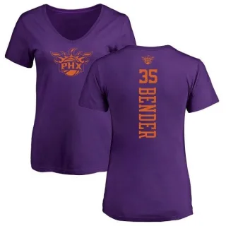 Dragan Bender Women's Phoenix Suns Purple One Color Backer Slim-Fit V-Neck T-Shirt