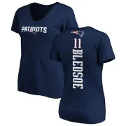 Drew Bledsoe Women's New England Patriots Backer Slim Fit T-Shirt - Navy