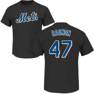 Drew Gagnon New York Mets Name & Number T-Shirt - Black