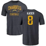 Drew Kaser Los Angeles Chargers Distressed Name & Number Tri-Blend T-Shirt - Navy