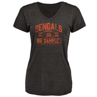 Drew Sample Women's Cincinnati Bengals Flanker Tri-Blend T-Shirt - Black