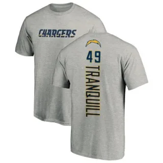 Drue Tranquill Los Angeles Chargers Name & Number T-Shirt - Heather Gray