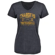 Drue Tranquill Women's Los Angeles Chargers Flanker Tri-Blend T-Shirt - Navy