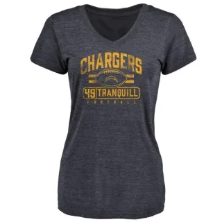 Drue Tranquill Women's Los Angeles Chargers Flanker Tri-Blend T-Shirt - Navy