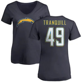 Drue Tranquill Women's Los Angeles Chargers Name & Number Slim Fit V-Neck T-Shirt - Navy