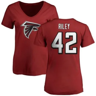 Duke Riley Women's Atlanta Falcons Name & Number Logo Slim Fit T-Shirt - Red