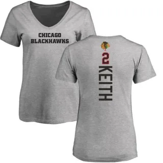 Duncan Keith Women's Chicago Blackhawks Backer T-Shirt - Ash