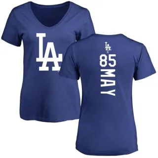 Dustin May Women's Los Angeles Dodgers Backer Slim Fit T-Shirt - Royal