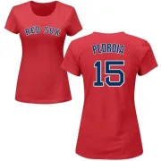 Dustin Pedroia Women's Boston Red Sox Name & Number T-Shirt - Red