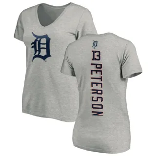 Dustin Peterson Women's Detroit Tigers Backer Slim Fit T-Shirt - Ash