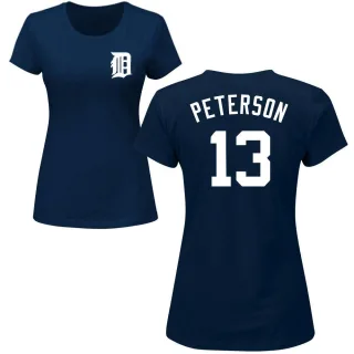 Dustin Peterson Women's Detroit Tigers Name & Number T-Shirt - Navy