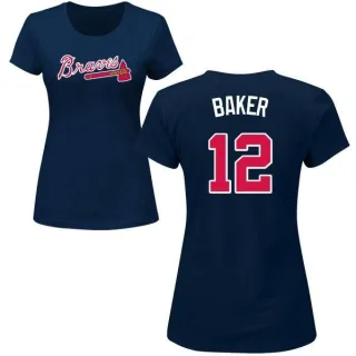 Dusty Baker Women's Atlanta Braves Name & Number T-Shirt - Navy