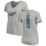 Dusty Baker Women's Los Angeles Dodgers Backer Slim Fit T-Shirt - Ash