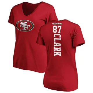 Dwight Clark Women's San Francisco 49ers Backer Slim Fit T-Shirt - Red