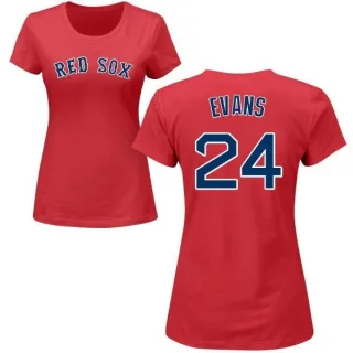 Dwight Evans Women's Boston Red Sox Name & Number T-Shirt - Red