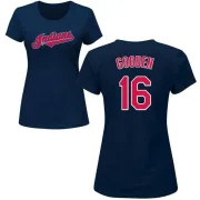 Dwight Gooden Women's Cleveland Indians Name & Number T-Shirt - Navy