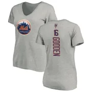 Dwight Gooden Women's New York Mets Backer Slim Fit T-Shirt - Ash