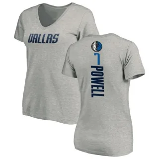 Dwight Powell Women's Dallas Mavericks Ash Backer T-Shirt