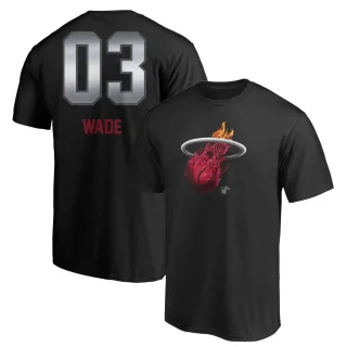 Dwyane Wade Miami Heat Black Midnight Mascot T-Shirt