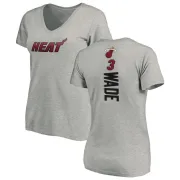 Dwyane Wade Women's Miami Heat Ash Backer T-Shirt