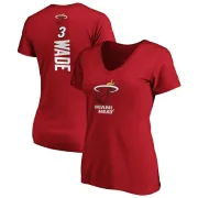 Dwyane Wade Women's Miami Heat Cardinal Backer T-Shirt