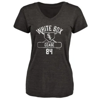 Dylan Cease Women's Chicago White Sox Base Runner Tri-Blend T-Shirt - Black