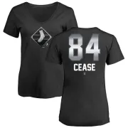 Dylan Cease Women's Chicago White Sox Midnight Mascot V-Neck T-Shirt - Black